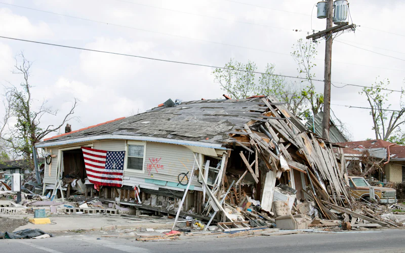 Home severely damaged by hurricane